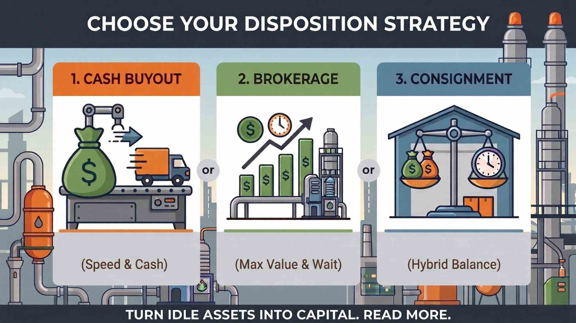 Chemical Equipment Consignment, Brokerage, or Cash Buyout? Choosing the Right Disposition Strategy